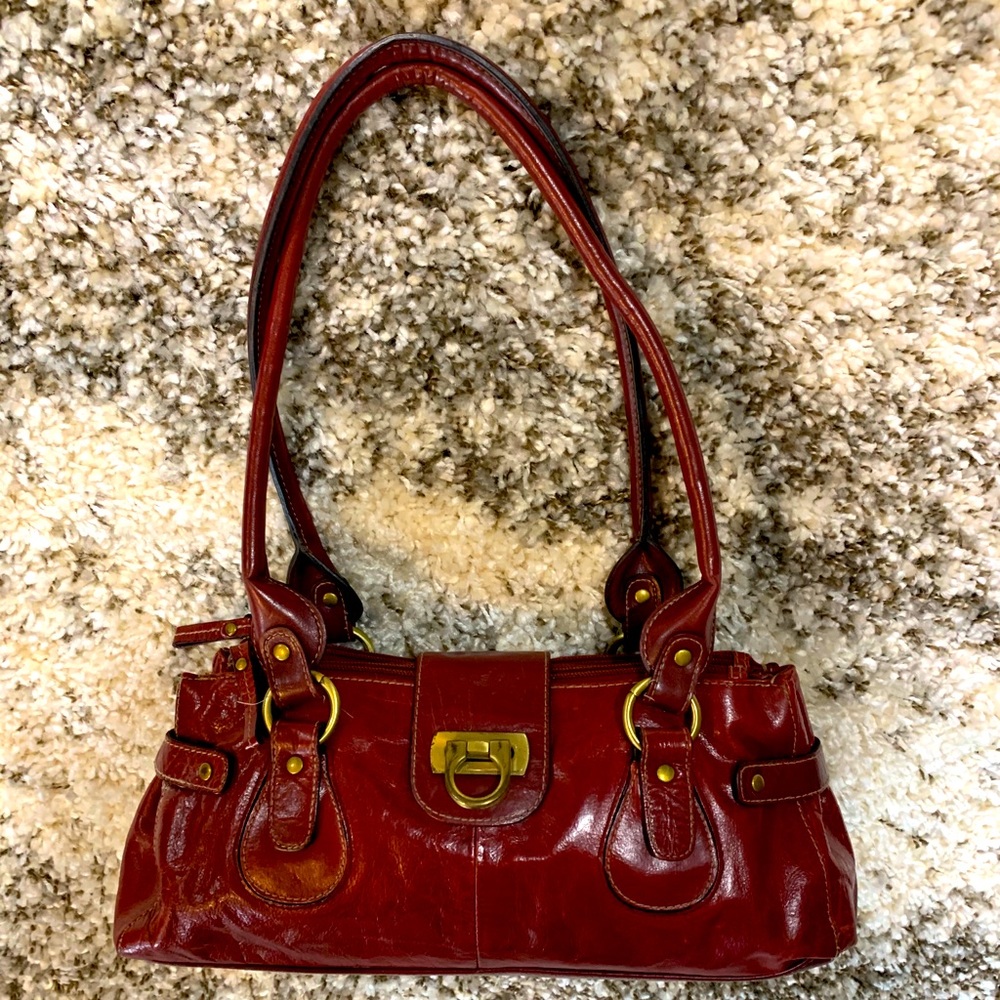 Vintage Red Leather Handbag